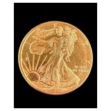 One AVDP Ounce .999 Fine Copper Round Walking Libe