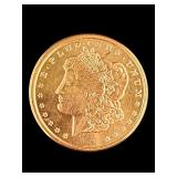 One AVDP Ounce .999 Fine Copper Round Morgan