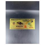 Collectible Baltimore Ravens Gold Foiled Bill