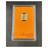 Valcambi Suisse 1/2 Gram .999.9 Fine Gold Bar