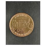 One AVDP Ounce .999 Fine Copper Round America