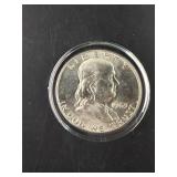 1963-D Ben Franklin Silver Half Dollar
