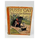 Pussy Cat Talks To Her Kittens 1924 Copyright