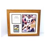 Framed Kurt Warner St. Louis Photo & Card Display