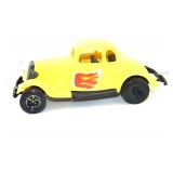 Vintage Yellow Hot Rod Coupe Toy Car