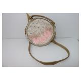 Round Floral Crossbody Handbag