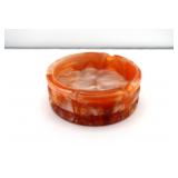 Marbled Resin Orange Melamine Ashtray