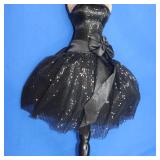 Decorative Dress Form Jewelry Holder Black Sequine