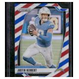 2024 Panini Prizm #157 Justin Herbert Red White...