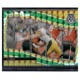 2024 Panini Mosaic #3 T.J. Watt Bang! Mosaic Green