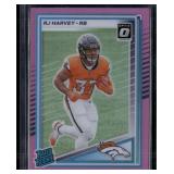 2025 Donruss #312 RJ Harvey Optic Rated Rookies...