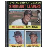 1971 Topps #71 1970 American League Strikeout...