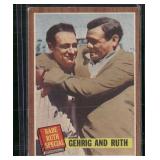 1962 Topps #140a Gehrig and Ruth : Green Tint