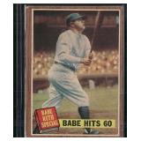1962 Topps #139c Babe Hits 60 : Ruth Standing...