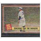 1962 Topps #142a Coaching for the Dodgers