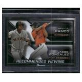 2017 Bowman Draft #RV-SFG Heliot Ramos / Jacob...