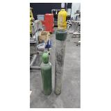 2 Gas Tanks, 1 Oxygen & 1 Unknown Gas