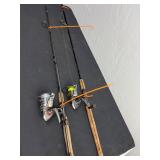2 assorted fishing poles