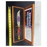 Heritage confederate flag knife with box