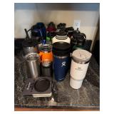 22 Assorted water bottles