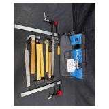 Hercules bag of clamps and hammers
