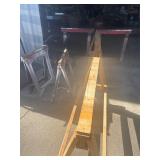 4 wooden saw horses