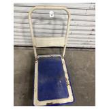 Blue and white foldable cart