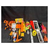 Wagging lot with straps and assorted tools