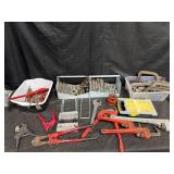 Pipe wrench tools and supplies