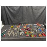 Assorted pliers and screwdrivers