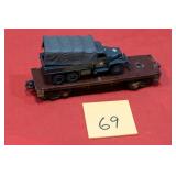 Custom Kit Bash Military Car Lionel Flatcar Army