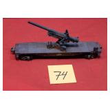 MTH Custom Kit Bash Military Flat Car w/ Cannon