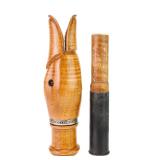 Don Faigley - Carved Duck Head Call w/ Brass Shell