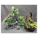Decorative Birdhouse & Basket