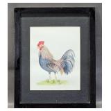 Framed Rooster Watercolor