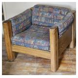 Library Book Pattern Wood Chair - Heavy