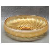 Swirl Bib Carnival Glass Bowl
