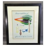 Framed Charred Chard Recipe Art