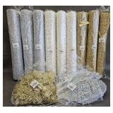 Crafts - Glitter Ribbon, Leaves, Poinsettia Heads