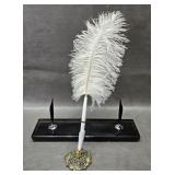 Desk Pen Holder & Plume Pen