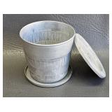 Vintage Collapsible Metal Travel Cup w/ Lid