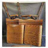 Antique Courtroom Spectator Seats - NO HARDWARE