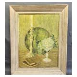 Framed Still Life Oil Painting