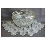 LE Smith Pineapple, Fans & Diamonds Punch Bowl Set