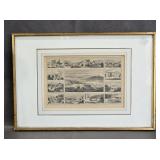 Vintage Steel Engraving Souvenir Print