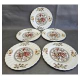 5 Wade Hedgerow Dessert Plates - England