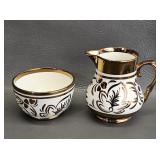 Wade Heath England Copper Luster Cream & Sugar