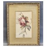 Rose Watercolor - As is - broken frame