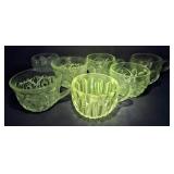 Mismatched Punch Glasses - glowy