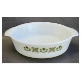 Fire King Meadow Green Casserole Dish